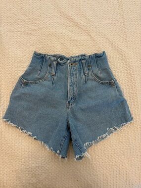UNIONBAY Light Blue High-Rise Frayed Denim Shorts